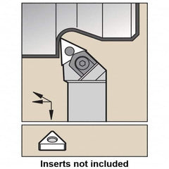 Kennametal - MTJN, Left Hand Cut, -3° Lead Angle, 32mm Shank Height x 25mm Shank Width, Negative Rake Indexable Turning Toolholder - 170mm OAL, TN..1604.. Insert Compatibility, Series Wedgelock - Benchmark Tooling