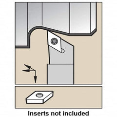 Kennametal - SDJC, Right Hand Cut, -3° Lead Angle, 8mm Shank Height x 8mm Shank Width, Neutral Rake Indexable Turning Toolholder - 150mm OAL, DC.. 0702.. Insert Compatibility, Series Screw-On - Benchmark Tooling