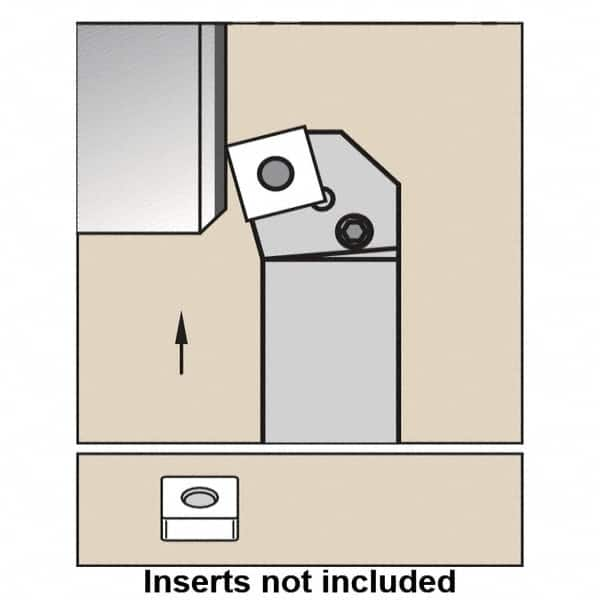 Kennametal - PSKN, Right Hand Cut, 15° Lead Angle, 20mm Shank Height x 20mm Shank Width, Negative Rake Indexable Turning Toolholder - 125mm OAL, SN..1204.. Insert Compatibility, Series Kenlever - Benchmark Tooling