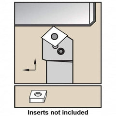 Kennametal - PCSN, Right Hand Cut, 45° Lead Angle, 32mm Shank Height x 32mm Shank Width, Negative Rake Indexable Turning Toolholder - 170mm OAL, CN... 190612 Insert Compatibility, Series PCSN - Benchmark Tooling