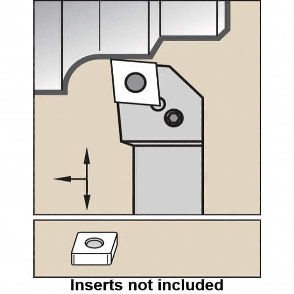 Kennametal - PCLN, Left Hand Cut, -5° Lead Angle, 32mm Shank Height x 25mm Shank Width, Negative Rake Indexable Turning Toolholder - 170mm OAL, CN..1906.. Insert Compatibility, Series Kenlever - Benchmark Tooling