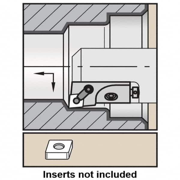 Kennametal - Series Kenloc, Right Hand, MCLN Toolholder Compatibility, CN.. Insert Compatibility, Indexable Turning Cartridge - Pin & Clamp Holding Method, 55mm OAL x 14mm OAW x 19.25mm OAH - Benchmark Tooling