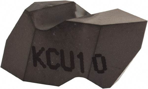 Kennametal - NT2 Grade KCU10, Internal/External Partial Profile 60° Threading Insert - 0.7 to 30mm & 8 to 36 TPI Ext Pitch, 1.25 to 3.5mm & 7 to 20 TPI Int Pitch, Left Hand Insert, AlTiN Finish, Carbide - Benchmark Tooling