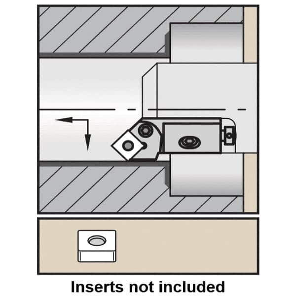 Kennametal - Series Kenlever, Left Hand, PSSN Toolholder Compatibility, SN.., TP.. Insert Compatibility, Indexable Turning Cartridge - Pin Lock Assembly Holding Method, 8.3mm Max Depth of Cut, 47mm OAL x 14mm OAW x 19.75mm OAH - Benchmark Tooling