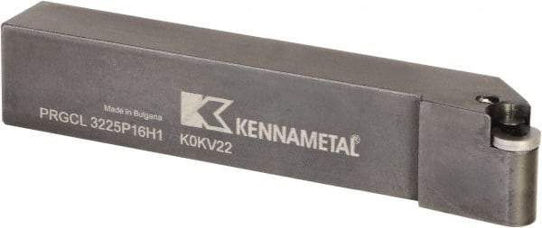 Kennametal - PRGC, Left Hand Cut, 0° Lead Angle, 32mm Shank Height x 25mm Shank Width, Neutral Rake Indexable Turning Toolholder - 170mm OAL, RC..1606M0 Insert Compatibility, Series Fix-Perfect - Benchmark Tooling