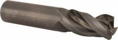 Kennametal - 1", 3 Flute, Single End, Solid Carbide, 0.12" Corner Radius End Mill - 5" OAL, 38° Helix, Right Hand Flute, 2" LOC, Right Hand Cut - Benchmark Tooling