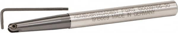 Kennametal - 10mm Cut Diam, 5mm Max Depth of Cut, 12mm Shank Diam, 150mm OAL, Indexable Ball Nose End Mill - 33.5mm Head Length, Straight Shank, KDMB Toolholder, KDMB 10.. Insert - Benchmark Tooling