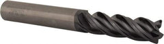 Kennametal - 1/2", 4 Flute, Single End, Solid Carbide, 0.03" Corner Radius End Mill - 4" OAL, 38° Helix, Right Hand Flute, 1-5/8" LOC, Right Hand Cut - Benchmark Tooling