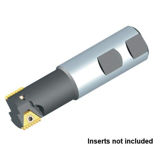 Kennametal - 26mm Cut Diam, 43mm Max Hole Depth, 63/64" Shank Diam, Internal/External Indexable Thread Mill - Insert Style STN 16, 16mm Insert Size, 2 Inserts, Toolholder Style TMS, 100mm OAL - Benchmark Tooling