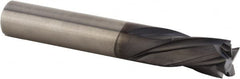 Kennametal - 1/2" Cutting Diam x 3/4" Length of Cut, 4 Flute, Compression Spiral Router Bit - Diamond Coated, Right Hand Cut, Solid Carbide, 3-1/4" OAL x 1/2" Shank Diam, Double Edge, 25° Helix Angle - Benchmark Tooling