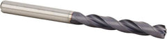 Kennametal - Letter A 140° Solid Carbide Jobber Drill - Multilayer TiAlN Finish, Right Hand Cut, Spiral Flute, Straight Shank, 82mm OAL, Standard Point - Benchmark Tooling