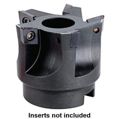 Kennametal - 52mm Cut Diam, 22mm Arbor Hole, 8mm Max Depth of Cut, 95° Indexable Chamfer & Angle Face Mill - 5 Inserts, XD.X 10T3 Insert, 5 Flutes, Series KMS - Benchmark Tooling