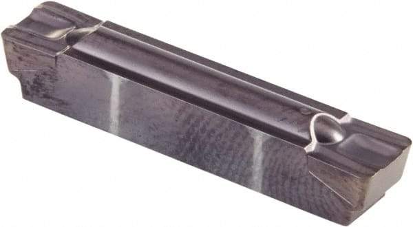Kennametal - 0600G GMP Grade KCU25, 6mm Cutting Width Carbide Grooving Insert - 4.83mm Max Depth of Cut, Neutral, 0.79mm Corner Radius, AlTiN Finish - Benchmark Tooling