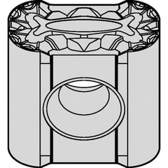 Kennametal - LNUX301940 RRP Grade KCP25 Carbide Turning Insert - TiN Finish, 90° Rectangle, 1/4" Inscr Circle, 3/4" Thick, 4mm Corner Radius - Benchmark Tooling