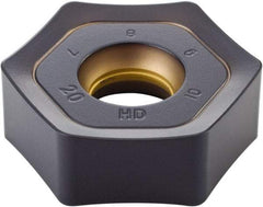 Kennametal - HNPJ755 Grade KCPK30 Carbide Milling Insert - TiN/TiCN/Al2O3 Finish, 0.2923" Thick, 7/8" Inscribed Circle, 2mm Corner Radius - Benchmark Tooling