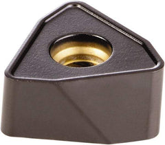 Kennametal - WOEJ090512 Grade KCK15 Carbide Milling Insert - TiN/MT/TiCN/Al2O3 Finish, 0.215" Thick, 0.351" Inscribed Circle, 1.22mm Corner Radius - Benchmark Tooling