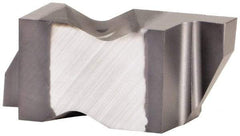 Kennametal - 3078NG Grade KCU10, 1.98mm Cutting Width Carbide Grooving Insert - 2.39mm Max Depth of Cut, Right Hand, 0.19mm Corner Radius, AlTiN Finish - Benchmark Tooling