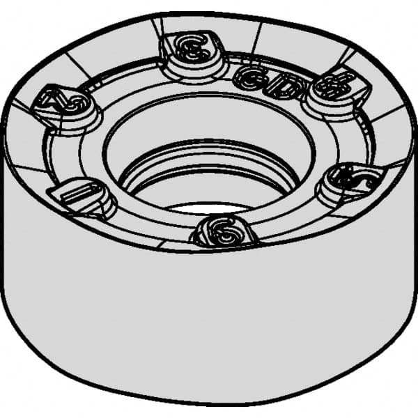 Kennametal - RNPJ1605M0 GD Grade KCPK30 Carbide Milling Insert - TiN/TiCN/Al2O3 Finish, 1/4" Thick, 16mm Inscribed Circle - Benchmark Tooling