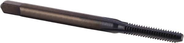 Kennametal - #4-40 UNC 2B 3 Flute Oxide Finish High Speed Steel Straight Flute Standard Hand Tap - Bottoming, Right Hand Thread, 1-7/8" OAL, 14.29mm Thread Length, H2 Limit, Oversize - Exact Industrial Supply