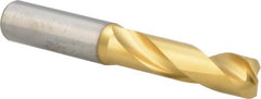 Screw Machine Length Drill Bit: 0.5781″ Dia, 140 °, Solid Carbide Multilayer TiAlN Finish, Right Hand Cut, Spiral Flute, Straight-Cylindrical Shank, Series B041A-CPG