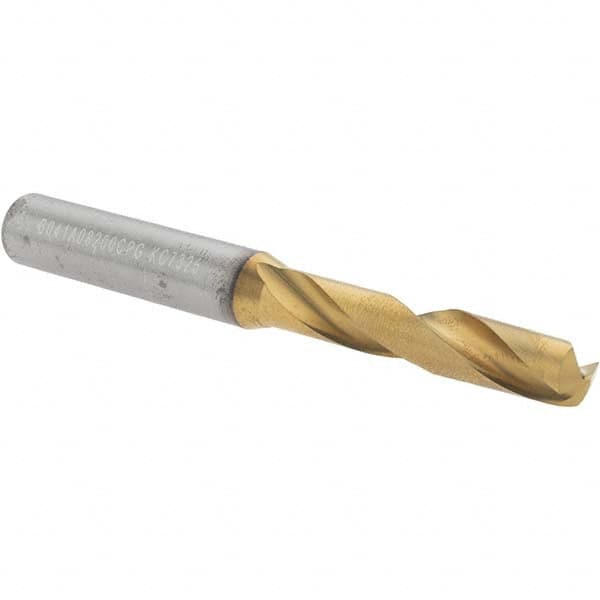 Kennametal - 8.2mm 140° Spiral Flute Solid Carbide Screw Machine Drill Bit - Benchmark Tooling