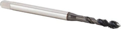 Kennametal - M4x0.70 Metric 2 Flute 6H Plug Spiral Flute Tap - High Speed Steel, Diamond-Like Carbon (DLC) Finish, 63mm OAL, Right Hand Flute, Right Hand Thread, Series T680 - Benchmark Tooling