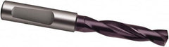 Guhring - 9.2mm 140° Spiral Flute Solid Carbide Screw Machine Drill Bit - FIREX Finish, Right Hand Cut, 47mm Flute Length, 89mm OAL, SU Point, Whistle Notch Shank, Through Coolant - Benchmark Tooling