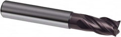 Guhring - 16mm, 22mm LOC, 16mm Shank Diam, 82mm OAL, 4 Flute, Solid Carbide Square End Mill - Single End, FIREX Finish, Spiral Flute, 35/38° Helix, Centercutting, Right Hand Cut, Right Hand Flute, Series 6706 - Benchmark Tooling