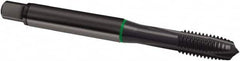 Guhring - M3x0.50 Metric, 3 Flute, Oxide Finish, Cobalt Spiral Point Tap - Plug Chamfer, Right Hand Thread, 56mm OAL, 6H Class of Fit, Series 2876 - Exact Industrial Supply