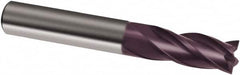 Guhring - 3/16", 5/8" LOC, 3/16" Shank Diam, 2" OAL, 4 Flute, Solid Carbide Square End Mill - Single End, FIREX Finish, Spiral Flute, 30° Helix, Right Hand Cut, Right Hand Flute, Series 3153 - Benchmark Tooling