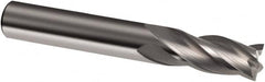 Guhring - 1", 2-1/4" LOC, 1" Shank Diam, 5" OAL, 6 Flute, Solid Carbide Square End Mill - Single End, Uncoated, Spiral Flute, 30° Helix, Right Hand Cut, Right Hand Flute, Series 3152 - Benchmark Tooling