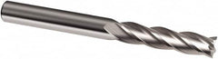 Guhring - 3/8", 1-5/8" LOC, 3/8" Shank Diam, 4" OAL, 4 Flute, Solid Carbide Square End Mill - Single End, Uncoated, Spiral Flute, 30° Helix, Right Hand Cut, Right Hand Flute, Series 3151 - Benchmark Tooling