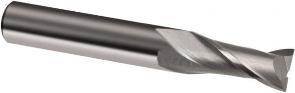 Guhring - 5/8", 1-1/4" LOC, 5/8" Shank Diam, 3-1/2" OAL, 2 Flute, Solid Carbide Square End Mill - Single End, Uncoated, Spiral Flute, 30° Helix, Right Hand Cut, Right Hand Flute, Series 3146 - Benchmark Tooling