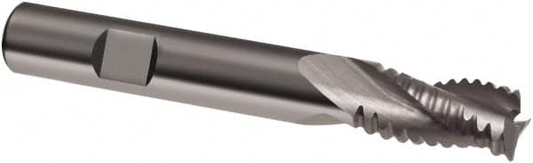 Guhring - 16mm, 32mm LOC, 16mm Shank Diam, 92mm OAL, 3 Flute, Solid Carbide Square End Mill - Single End, Uncoated, Spiral Flute, 30° Helix, Right Hand Cut, Right Hand Flute, Series 3127 - Benchmark Tooling