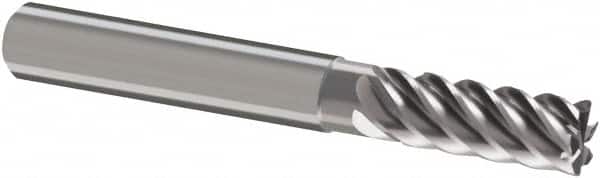 Guhring - 16mm, 32mm LOC, 16mm Shank Diam, 92mm OAL, 6 Flute, Solid Carbide Square End Mill - Single End, Uncoated, Spiral Flute, 45° Helix, Right Hand Cut, Right Hand Flute, Series 3112 - Benchmark Tooling