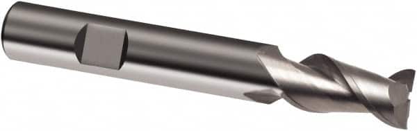 Guhring - 20mm, 32mm LOC, 20mm Shank Diam, 104mm OAL, 2 Flute, Solid Carbide Square End Mill - Single End, Uncoated, Spiral Flute, 45° Helix, Right Hand Cut, Right Hand Flute, Series 3059 - Benchmark Tooling
