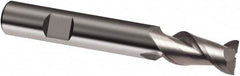 Guhring - 10mm, 19mm LOC, 10mm Shank Diam, 72mm OAL, 2 Flute, Solid Carbide Square End Mill - Single End, Uncoated, Spiral Flute, 45° Helix, Right Hand Cut, Right Hand Flute, Series 3059 - Benchmark Tooling