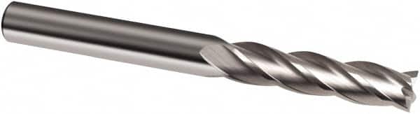 Guhring - 5mm, 30mm LOC, 5mm Shank Diam, 75mm OAL, 4 Flute, Solid Carbide Square End Mill - Single End, Uncoated, Spiral Flute, 30° Helix, Right Hand Cut, Right Hand Flute, Series 3012 - Benchmark Tooling
