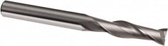 Guhring - 3mm, 20mm LOC, 3mm Shank Diam, 75mm OAL, 2 Flute, Solid Carbide Square End Mill - Single End, Uncoated, Spiral Flute, 30° Helix, Right Hand Cut, Right Hand Flute, Series 3011 - Benchmark Tooling
