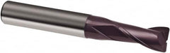Guhring - 1/2", 1" LOC, 1/2" Shank Diam, 3" OAL, 2 Flute, Solid Carbide Square End Mill - Single End, FIREX Finish, Spiral Flute, 30° Helix, Right Hand Cut, Right Hand Flute, Series 3087 - Benchmark Tooling