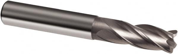 Guhring - 8mm, 19mm LOC, 8mm Shank Diam, 63mm OAL, 4 Flute, Solid Carbide Square End Mill - Single End, Uncoated, Spiral Flute, 30° Helix, Right Hand Cut, Right Hand Flute, Series 3111 - Benchmark Tooling