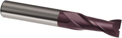 Guhring - 1/8", 1/2" LOC, 1/8" Shank Diam, 2" OAL, 2 Flute, Solid Carbide Square End Mill - Single End, FIREX Finish, Spiral Flute, 30° Helix, Right Hand Cut, Right Hand Flute, Series 3149 - Benchmark Tooling