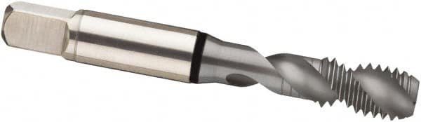 Guhring - #12-24 UNC 2 Flute 2B Modified Bottoming Spiral Flute Tap - Cobalt, MolyGlide Finish, 2.13" OAL, Right Hand Flute, Right Hand Thread, H3/H4, Series 3970 - Exact Industrial Supply