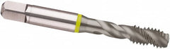 Guhring - #8-36 UNF 3 Flute 2B Modified Bottoming Spiral Flute Tap - Cobalt, MolyGlide Finish, 2.13" OAL, Right Hand Flute, Right Hand Thread, H2/H3, Series 3965 - Exact Industrial Supply