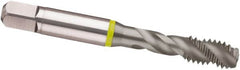 Guhring - #12-24 UNC 3 Flute 2B Modified Bottoming Spiral Flute Tap - Cobalt, MolyGlide Finish, 2.382" OAL, Right Hand Flute, Right Hand Thread, H3/H4, Series 3964 - Exact Industrial Supply