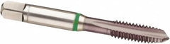 Guhring - #4-40 UNC, 3 Flute, TiCN Finish, Cobalt Spiral Point Tap - Plug Chamfer, Right Hand Thread, 1.882" OAL, 2B Class of Fit, Series 3946 - Exact Industrial Supply