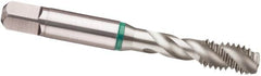Guhring - 1-1/2 - 12 UNF 6 Flute 2B Modified Bottoming Spiral Flute Tap - Cobalt, Bright Finish, 6.378" OAL, Right Hand Flute, Right Hand Thread, H6/H7, Series 3920 - Benchmark Tooling