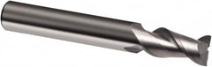 Guhring - 5/8", 1-1/4" LOC, 5/8" Shank Diam, 3-1/2" OAL, 2 Flute, Solid Carbide Square End Mill - Single End, Super-A Finish, Spiral Flute, 45° Helix, Right Hand Cut, Right Hand Flute, Series 3874 - Benchmark Tooling