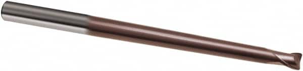 Guhring - 4mm, 4mm LOC, 6mm Shank Diam, 100mm OAL, 2 Flute, Solid Carbide Square End Mill - Single End, TiAlN Finish, Spiral Flute, 30° Helix, Right Hand Cut, Right Hand Flute, Series 3860 - Benchmark Tooling