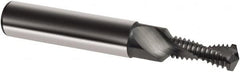 Guhring - M6x0.75 Metric Fine, 0.2067" Cutting Diam, 2 Flute, Solid Carbide Helical Flute Thread Mill - Internal Thread, 12.9mm LOC, 62mm OAL, 8mm Shank Diam - Exact Industrial Supply